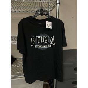 Black‎ Puma Logo Tshirt Established 1948 SIZE LARGE Unisex NWT Brand new